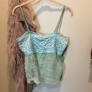 Elegant Lace Camisole in Light Blue